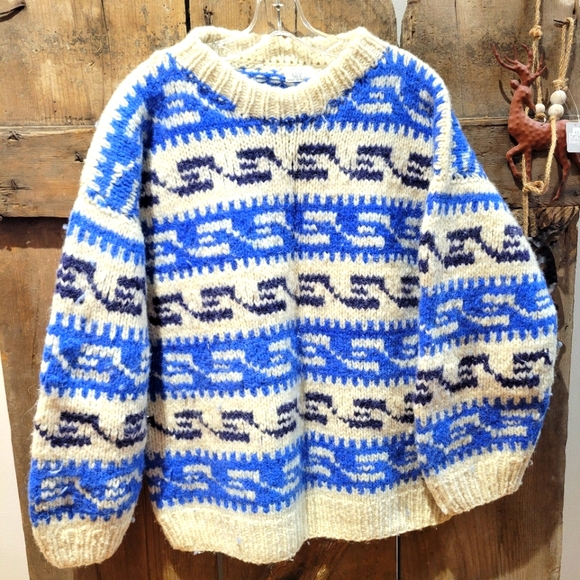 Vintage Wool Ski Sweater - Picture 1 of 10